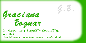 graciana bognar business card